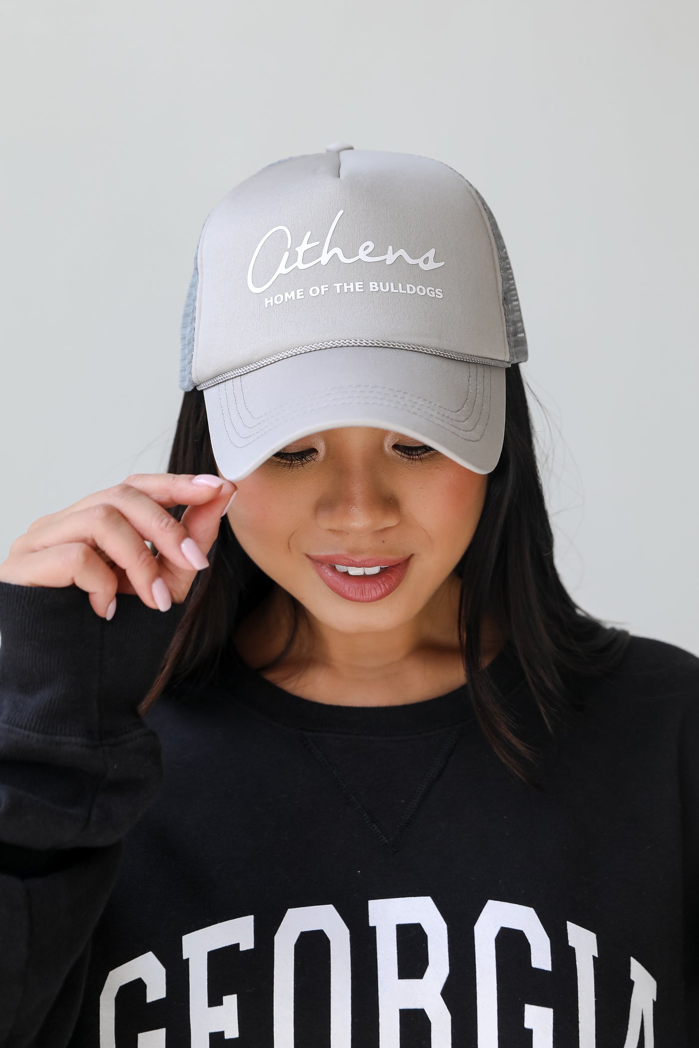 grey Athens Home Of The Bulldogs Trucker Hat