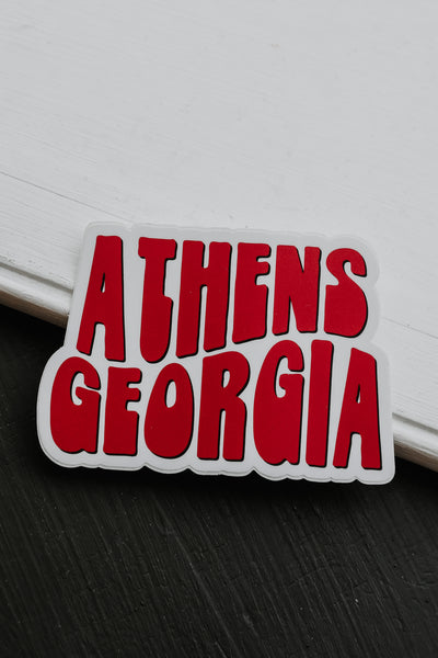 Athens Georgia Sticker flat lay