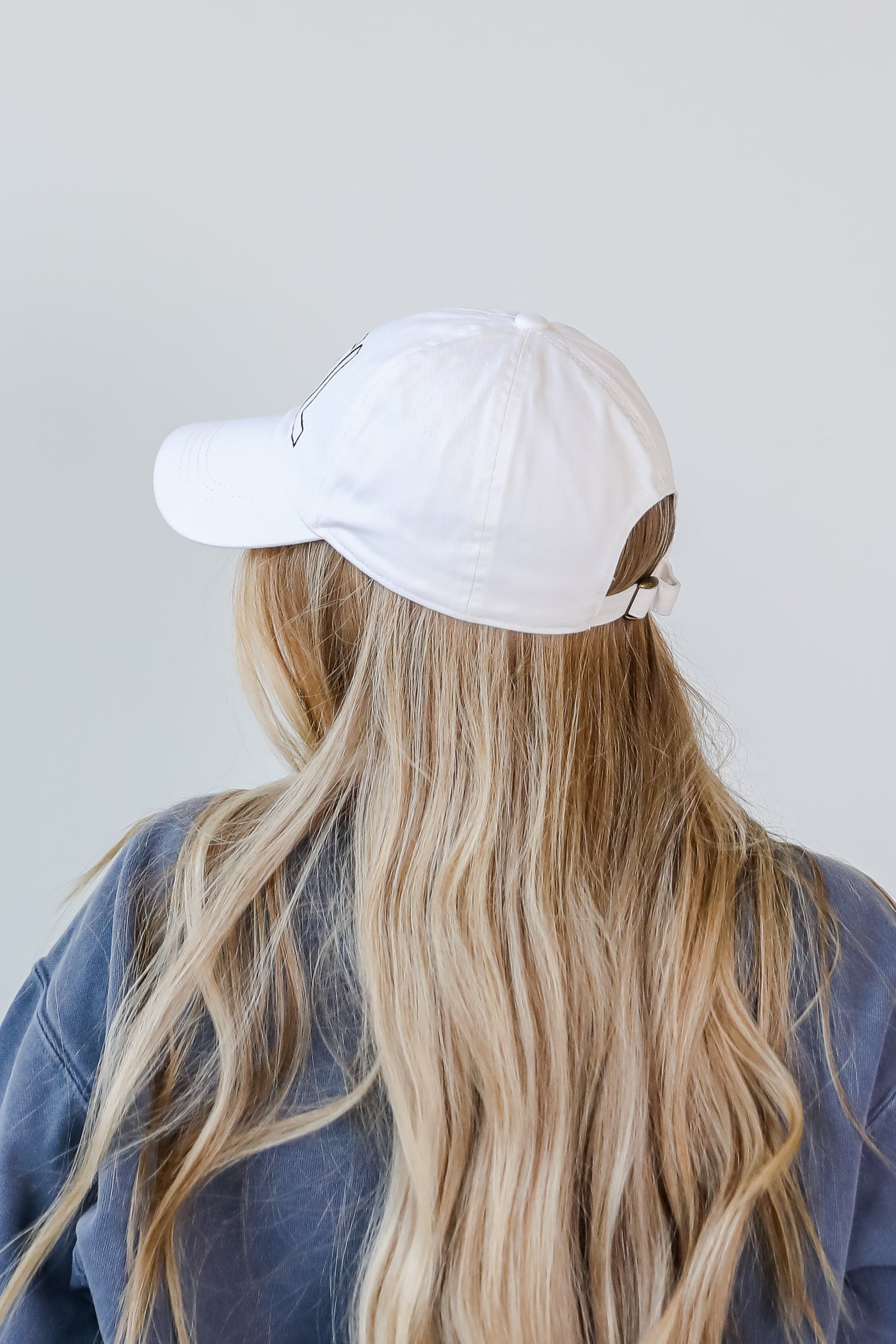 ATL Vintage Embroidered Hat in white back view