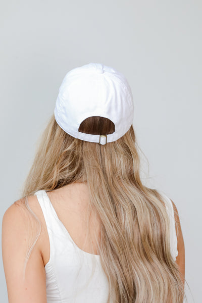 Chop Chop Baseball Hat in white back view