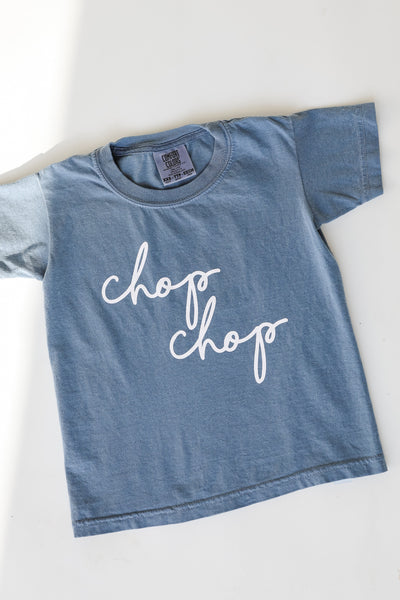 Youth Denim Chop Chop Script Tee from dres up