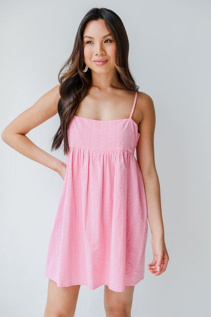 Babydoll Mini Dress in pink
