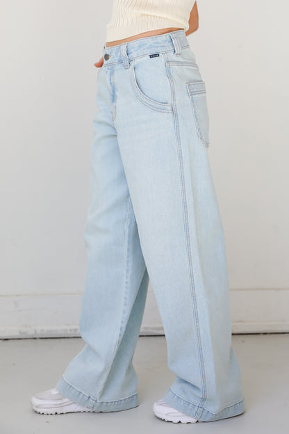 light wash skater jeans side view
