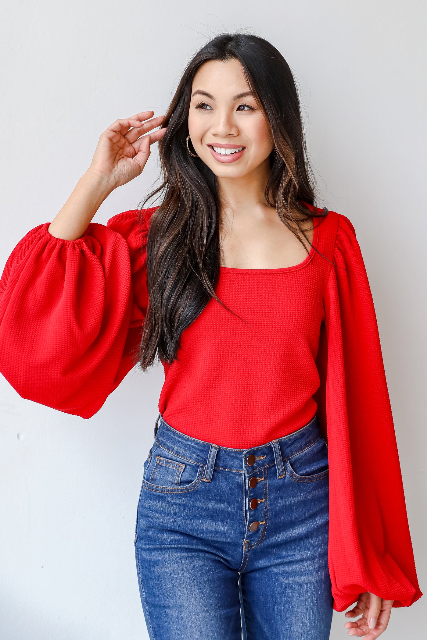 Blouse in red