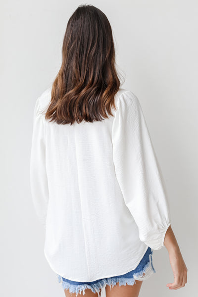 Blouse in white back view