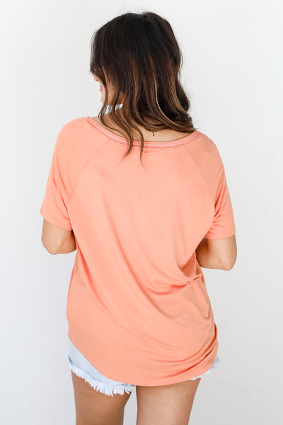peach Everyday Tee back view