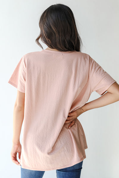 Basic Tee in blush back view