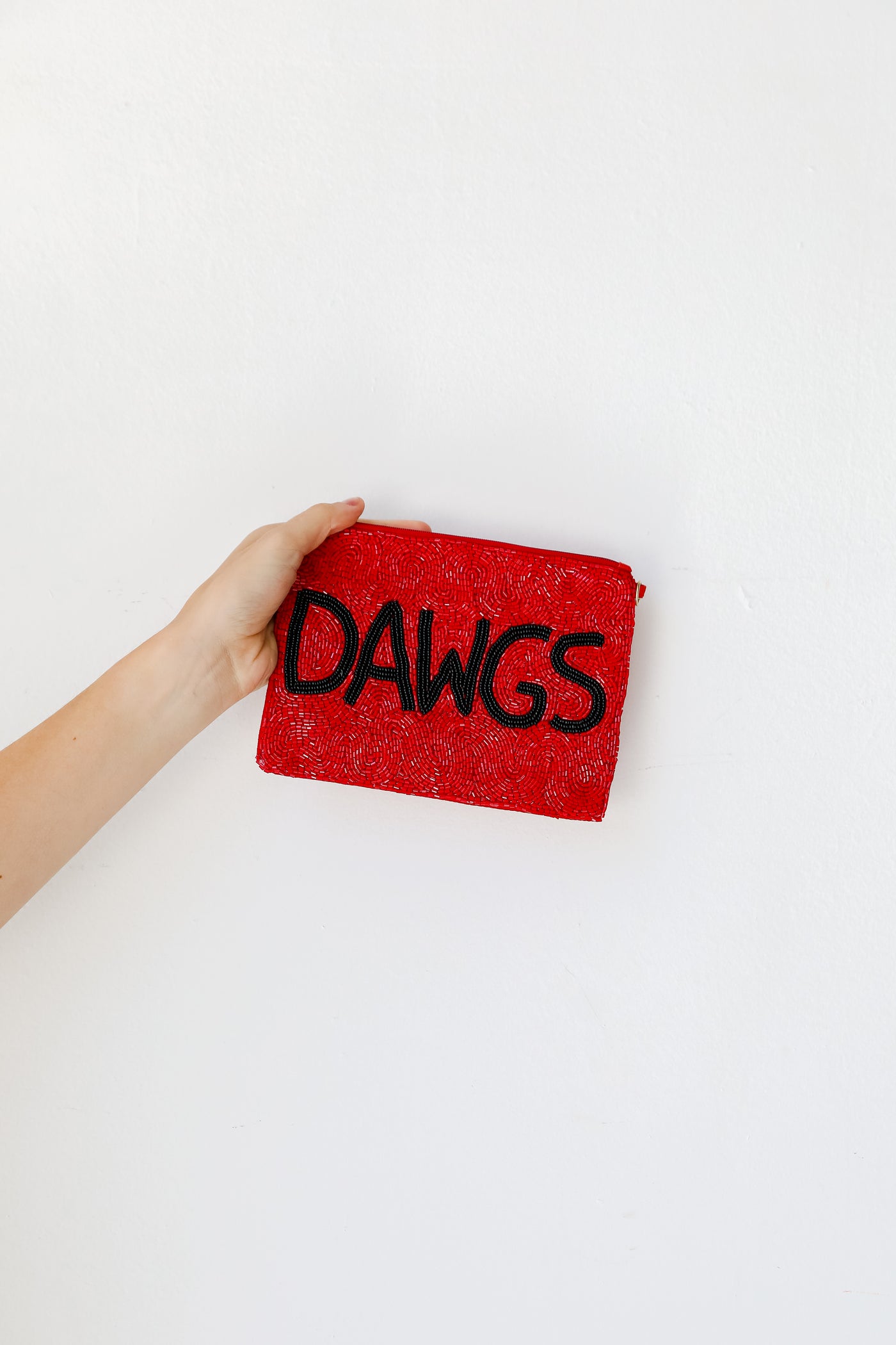 Dawgs Beaded Pouch flat lay