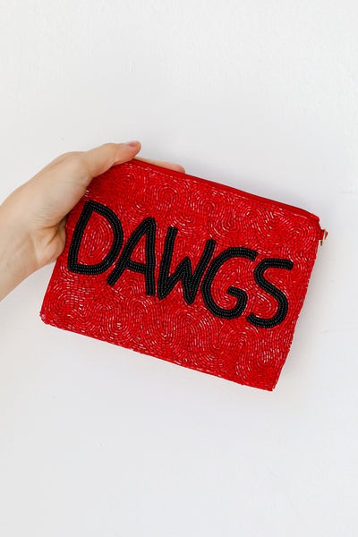 Dawgs Beaded Pouch close up