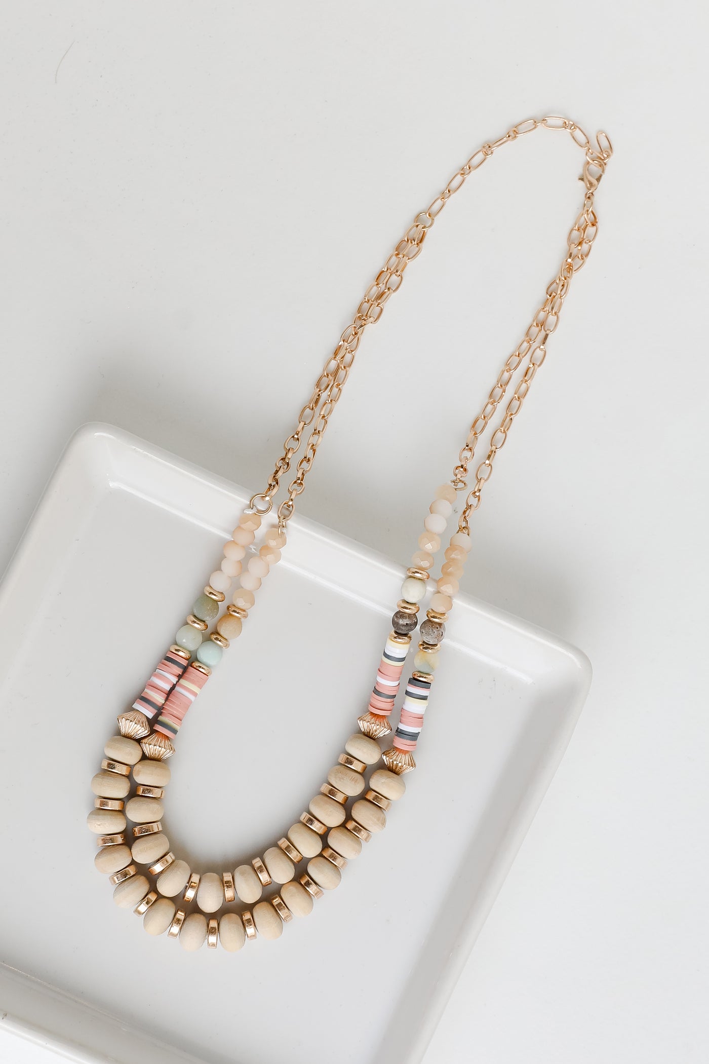 Beaded Necklace flat lay