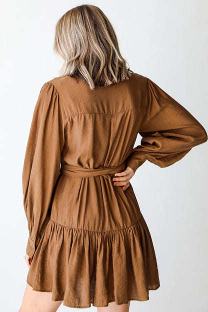 Belted Mini Dress back view