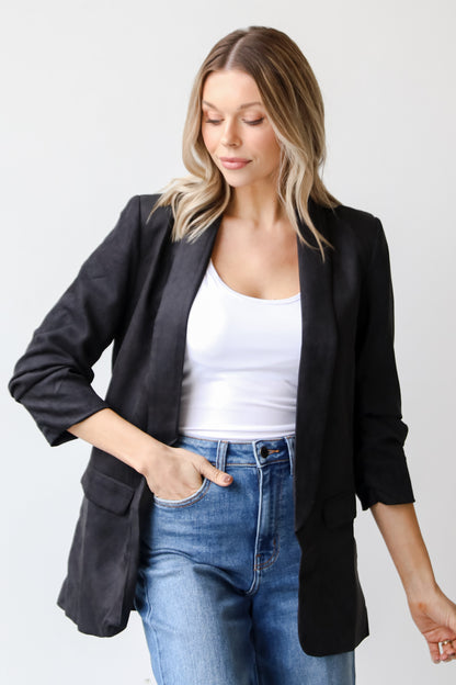 black Blazer on model