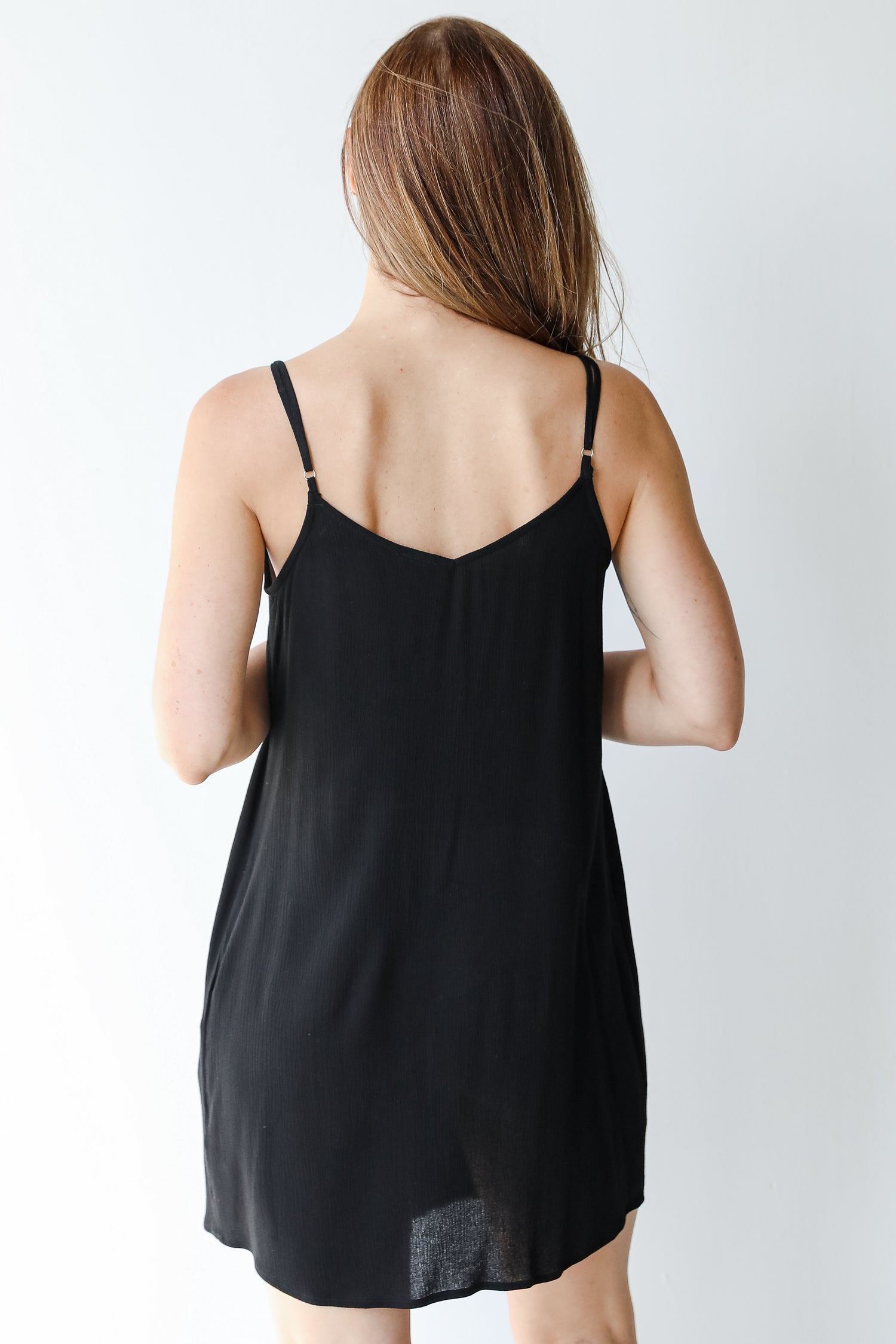 Button Front Mini Dress back view