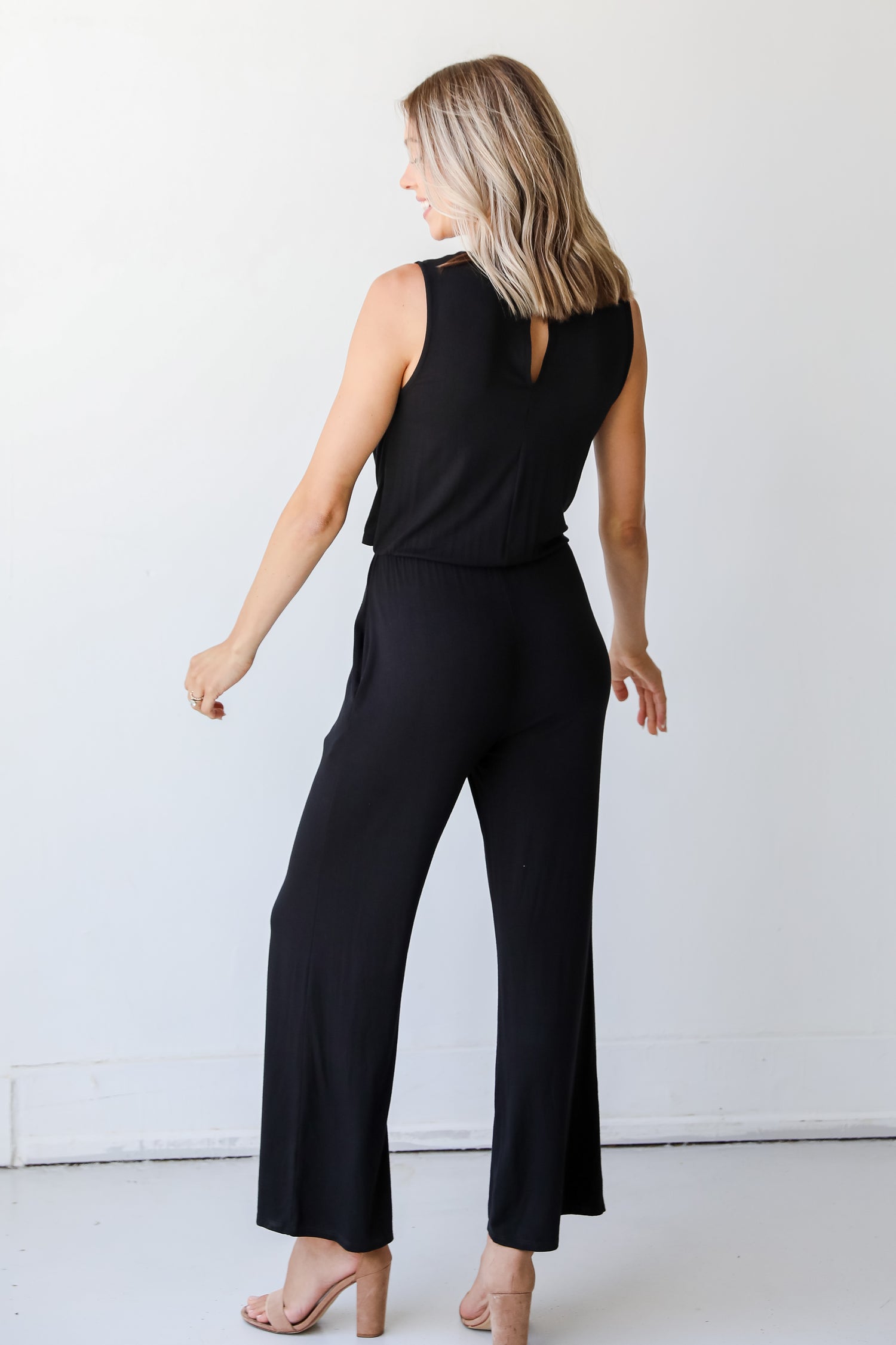 black Jumpsuit back view