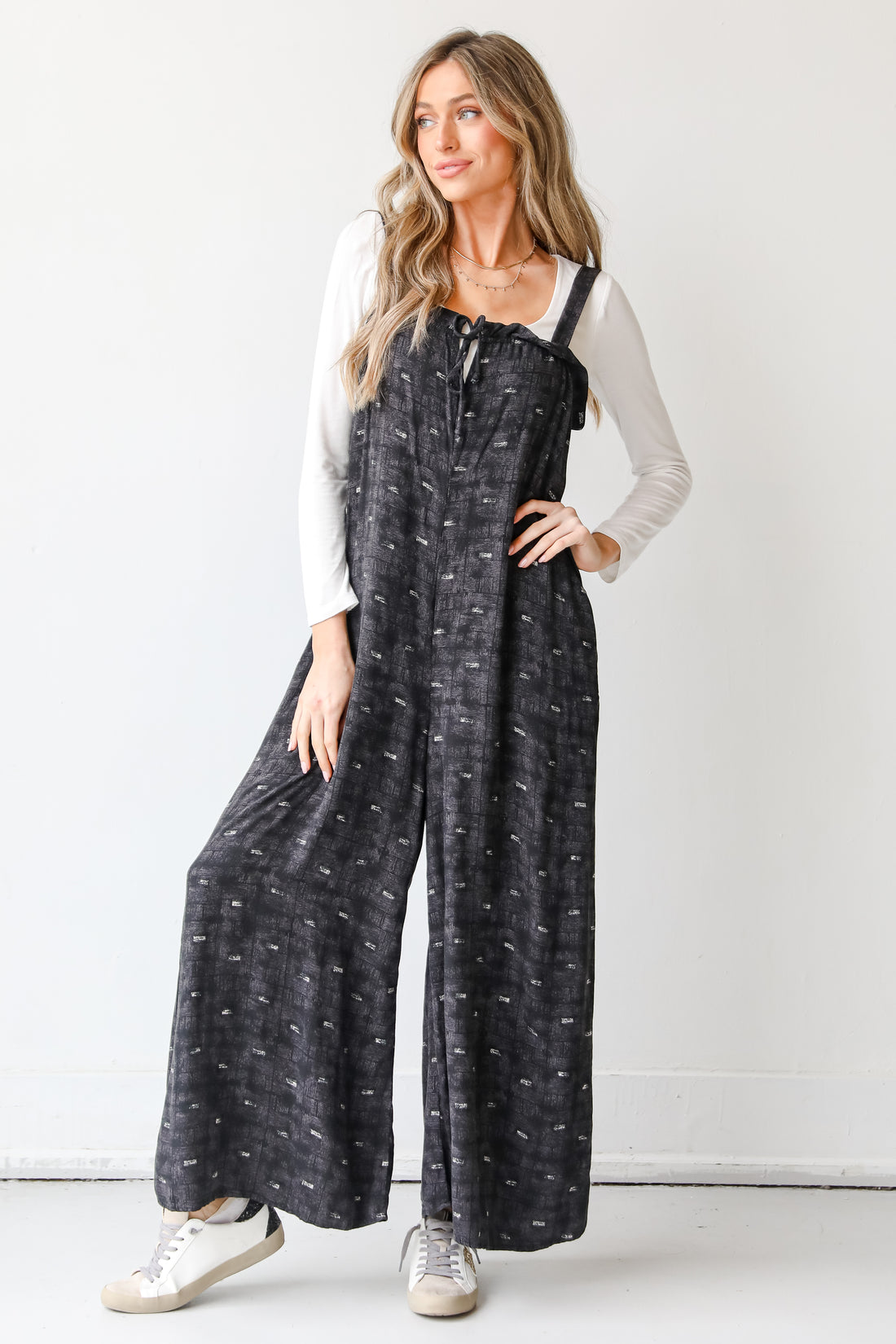 printed wide leg Jumpsuit