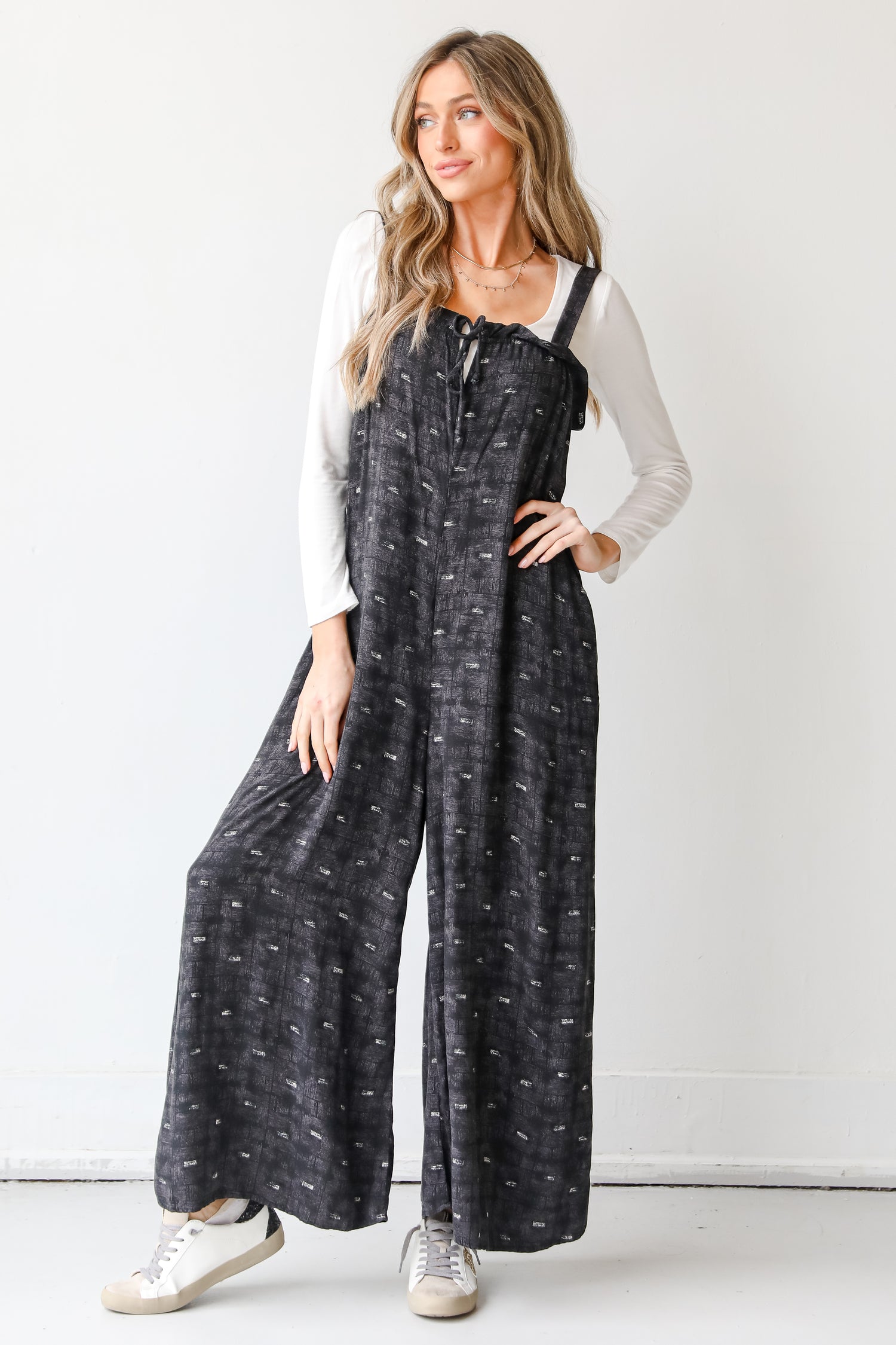 printed wide leg Jumpsuit
