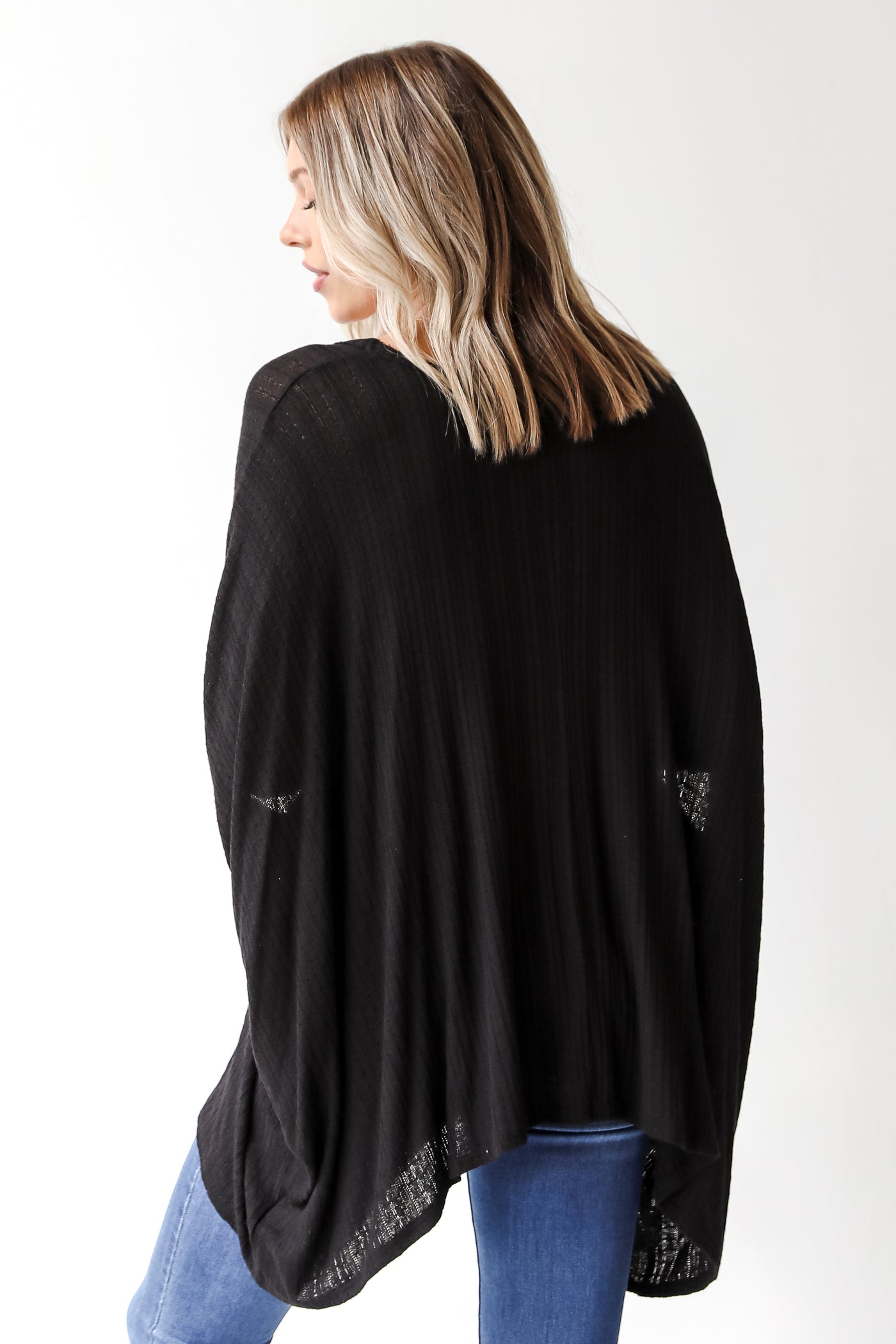 black oversized top back view