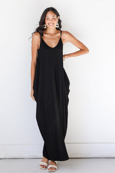 black Maxi Dress on model