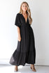 black maxi dress