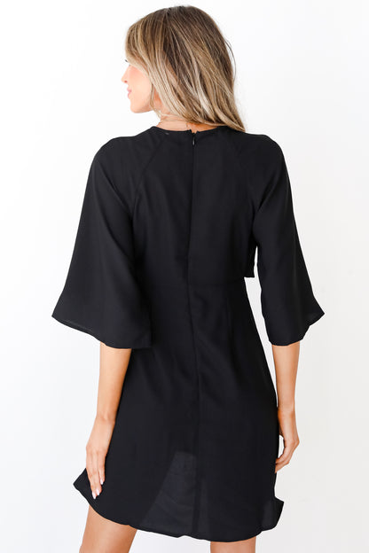 little black dress back view