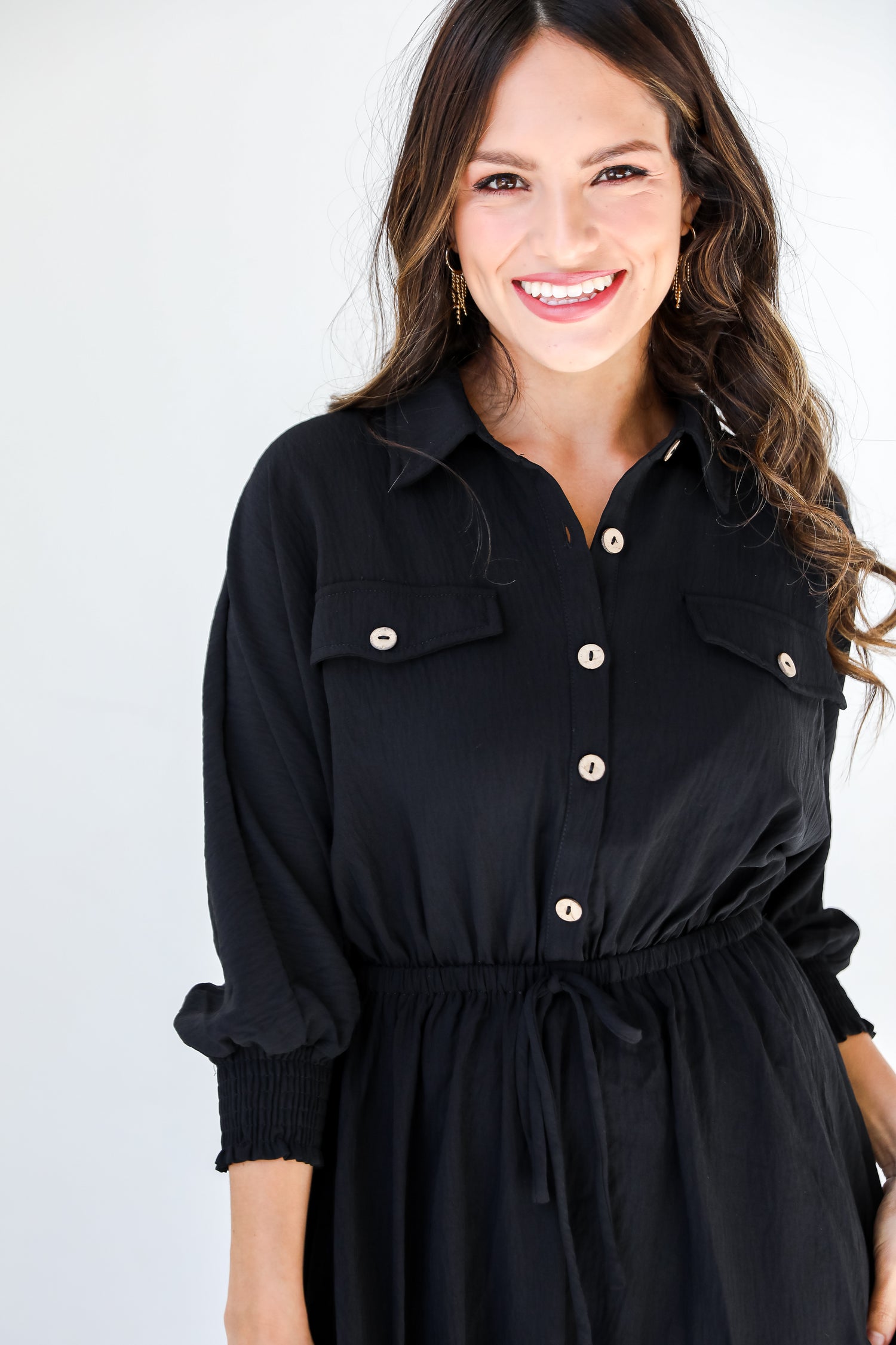 black Mini Dress close up