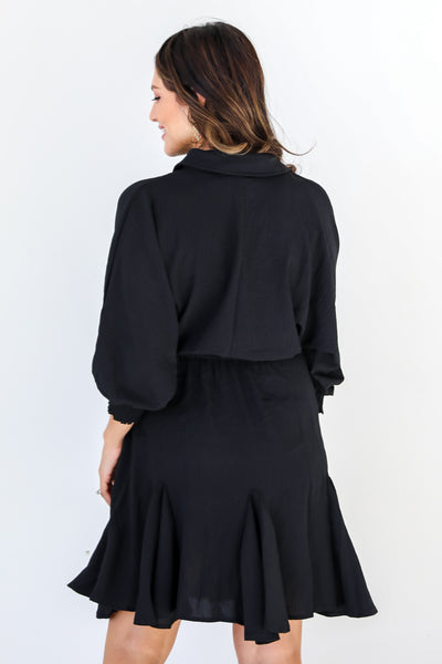 black Mini Dress back view