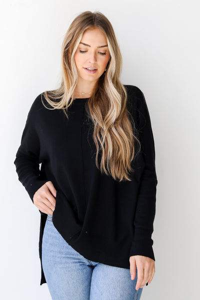 black Sweater on model