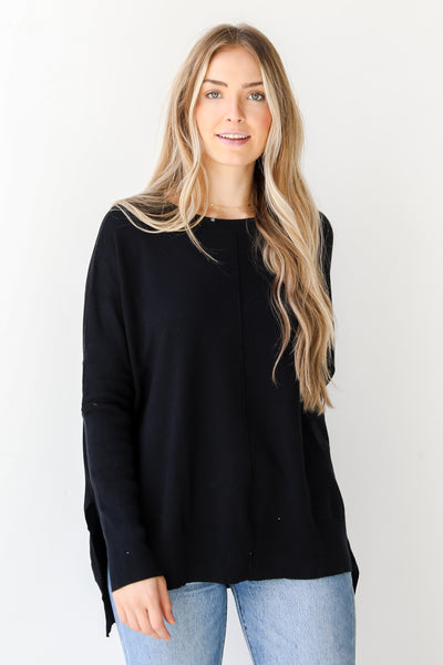 black Sweater front view