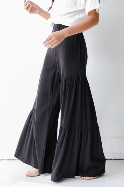 side view tiered flowy pants