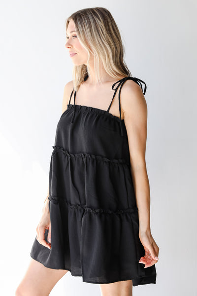 Mini Dress in black side view
