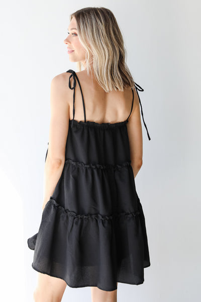 Mini Dress in black back view