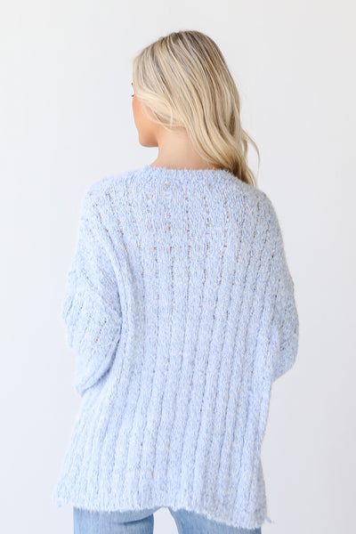 Eyelash Knit Sweater back view