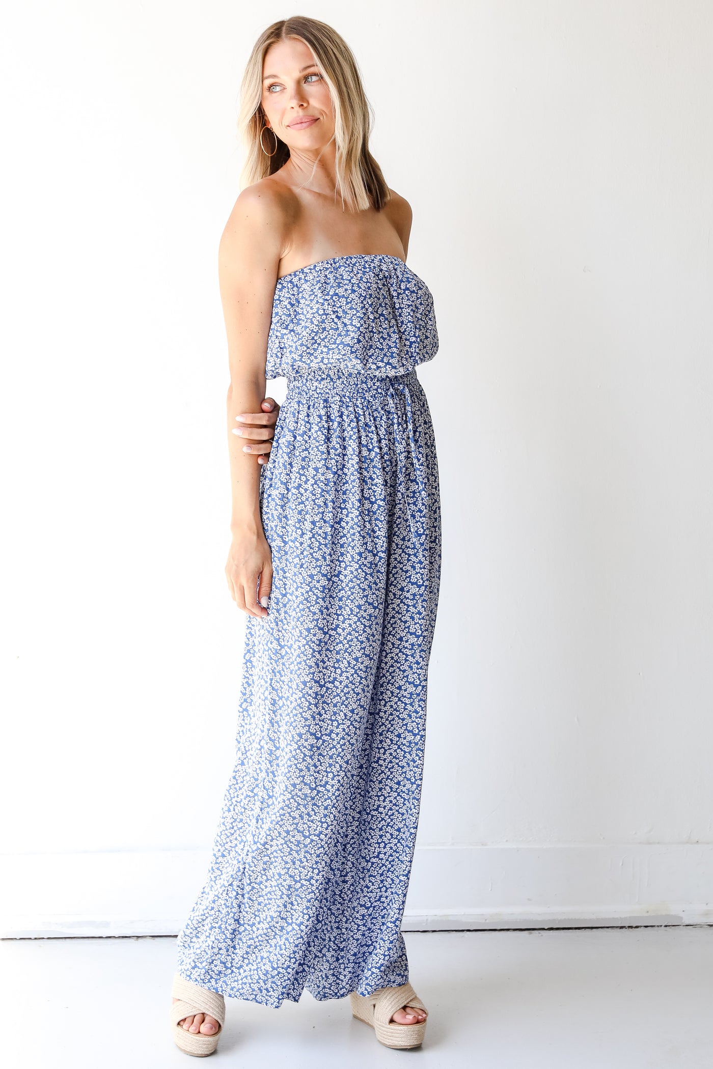 Florals Strapless Jumpsuit from dress up