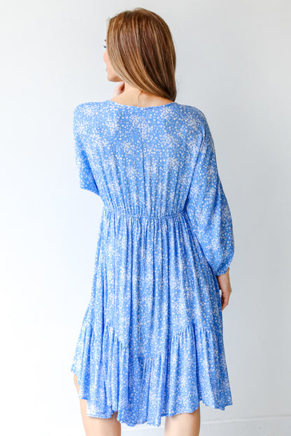 Floral Midi Dress back view