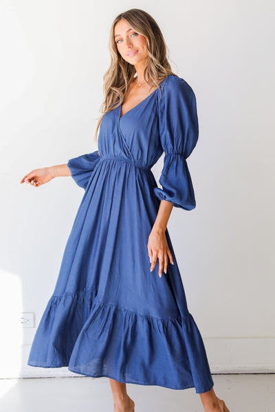 navy blue Maxi Dress front view