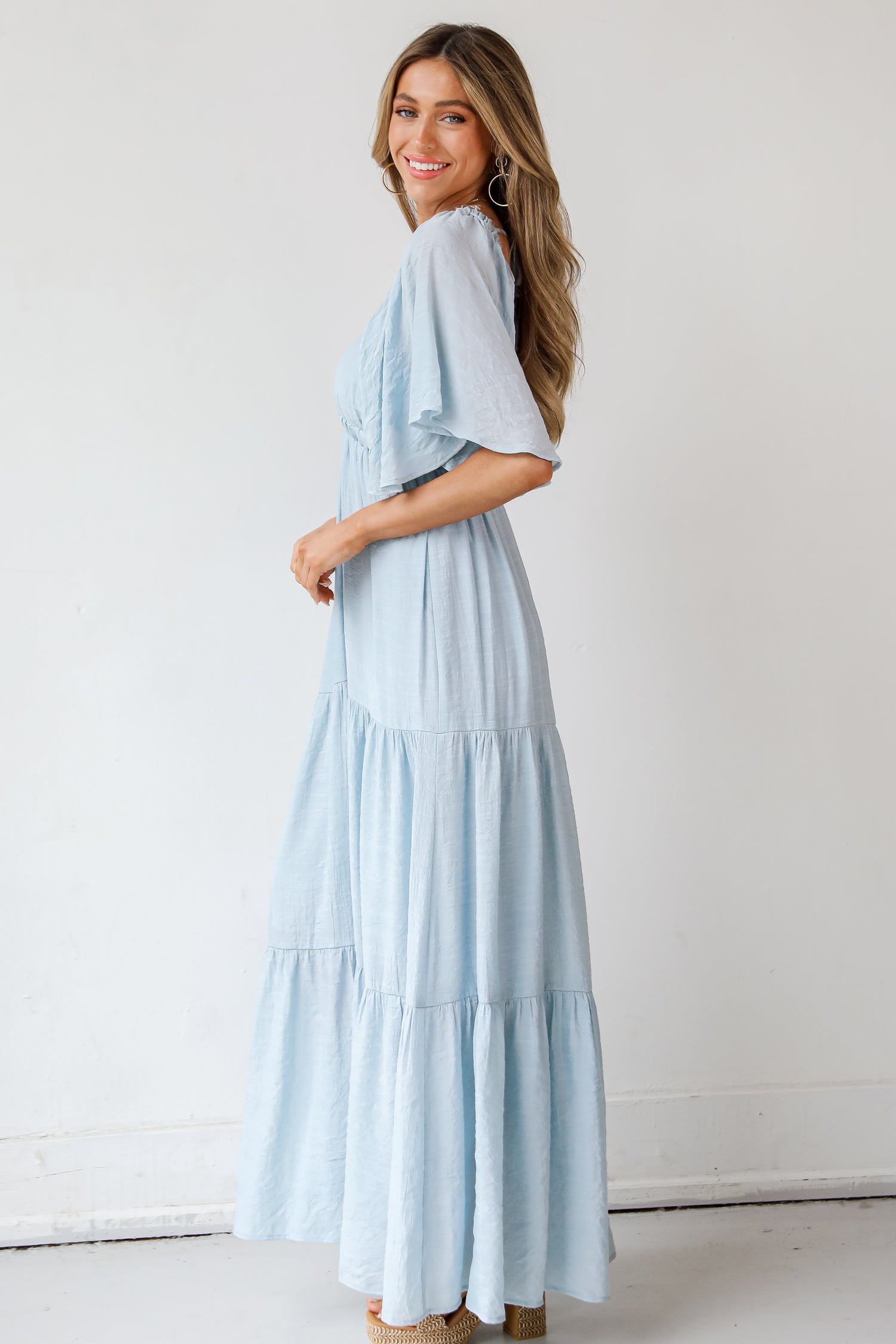blue Maxi Dress side view
