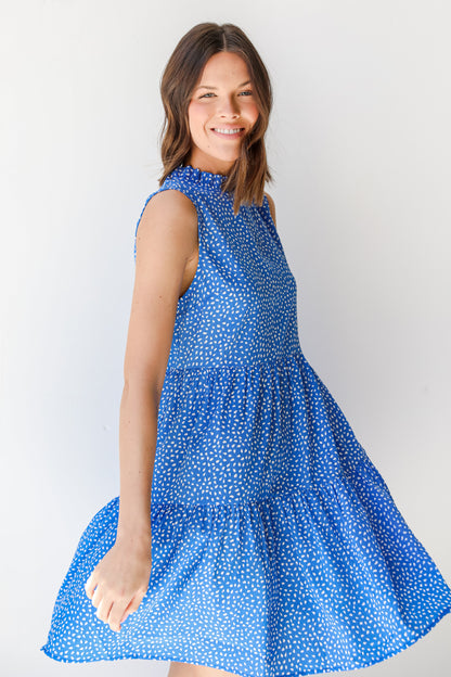 Tiered Mini Dress on model