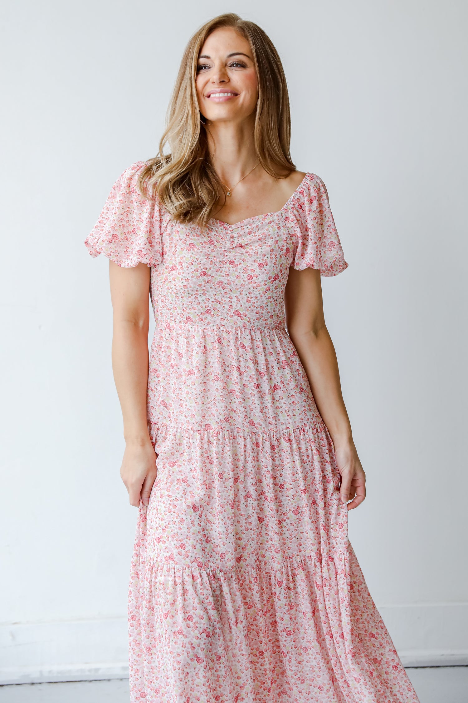 Floral Maxi Dress on model