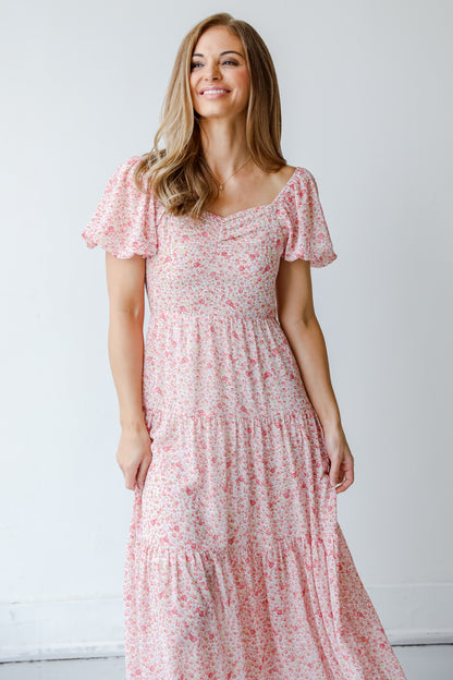 Floral Maxi Dress on model