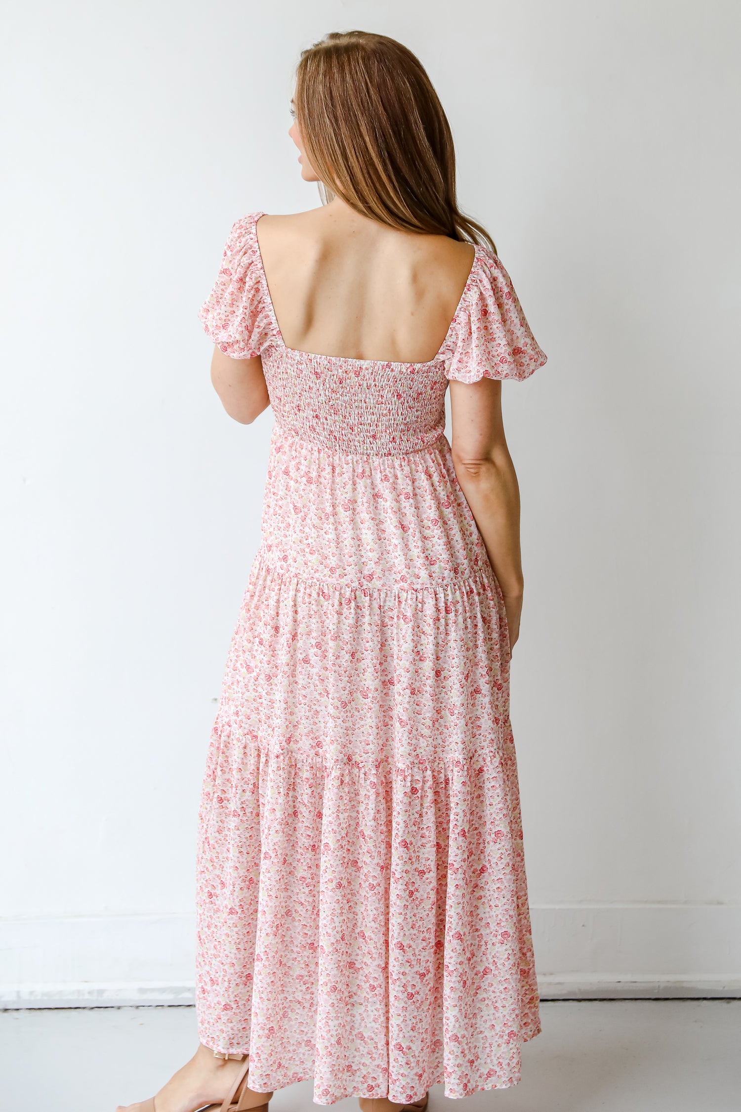 Floral Maxi Dress back view