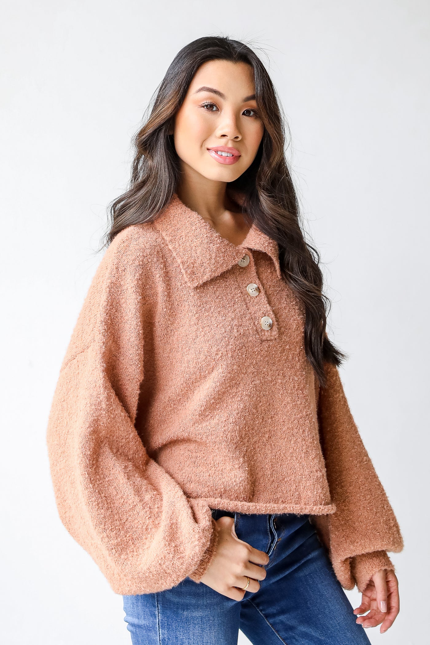 Henley Sweater side view