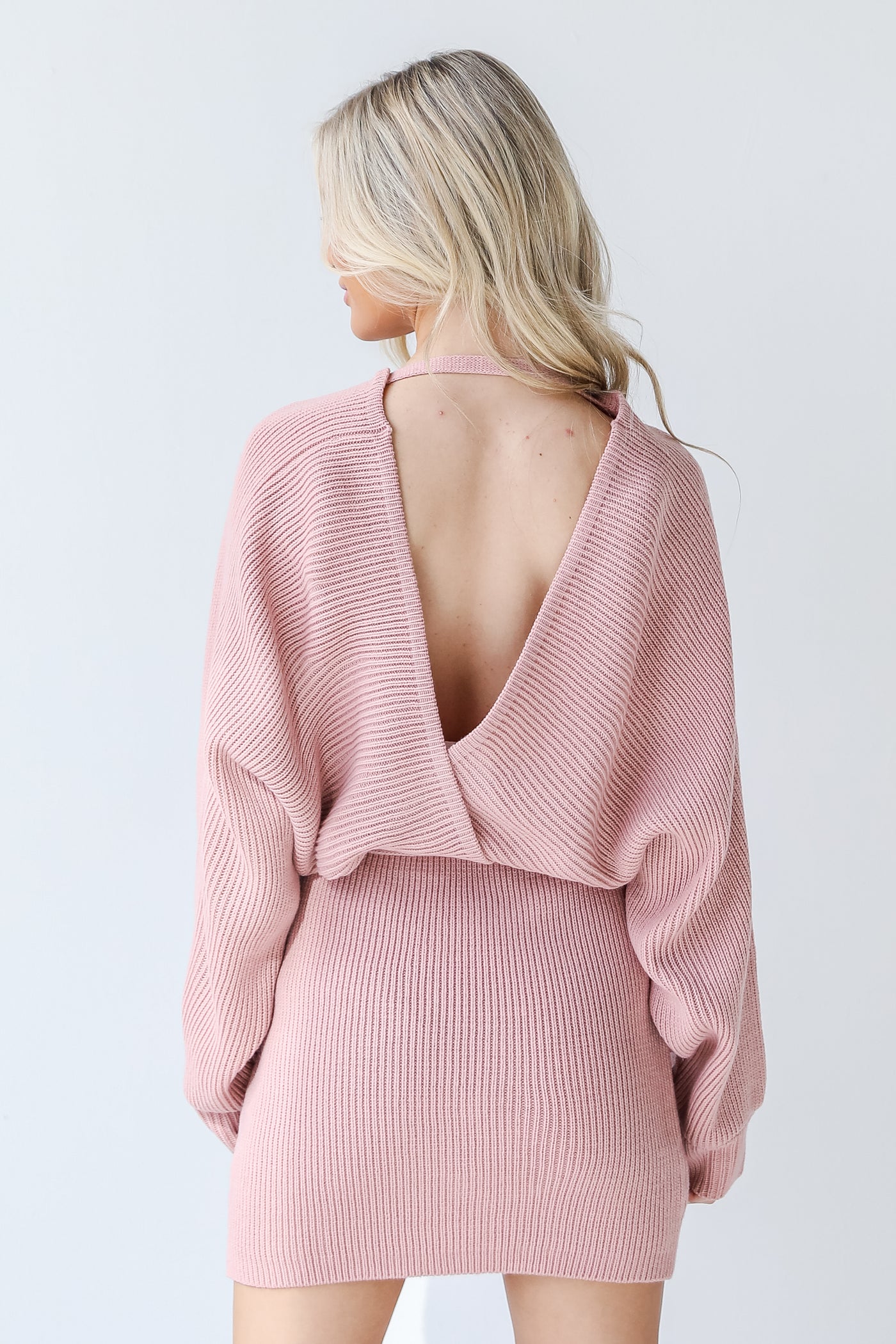 Sweater Dress back view