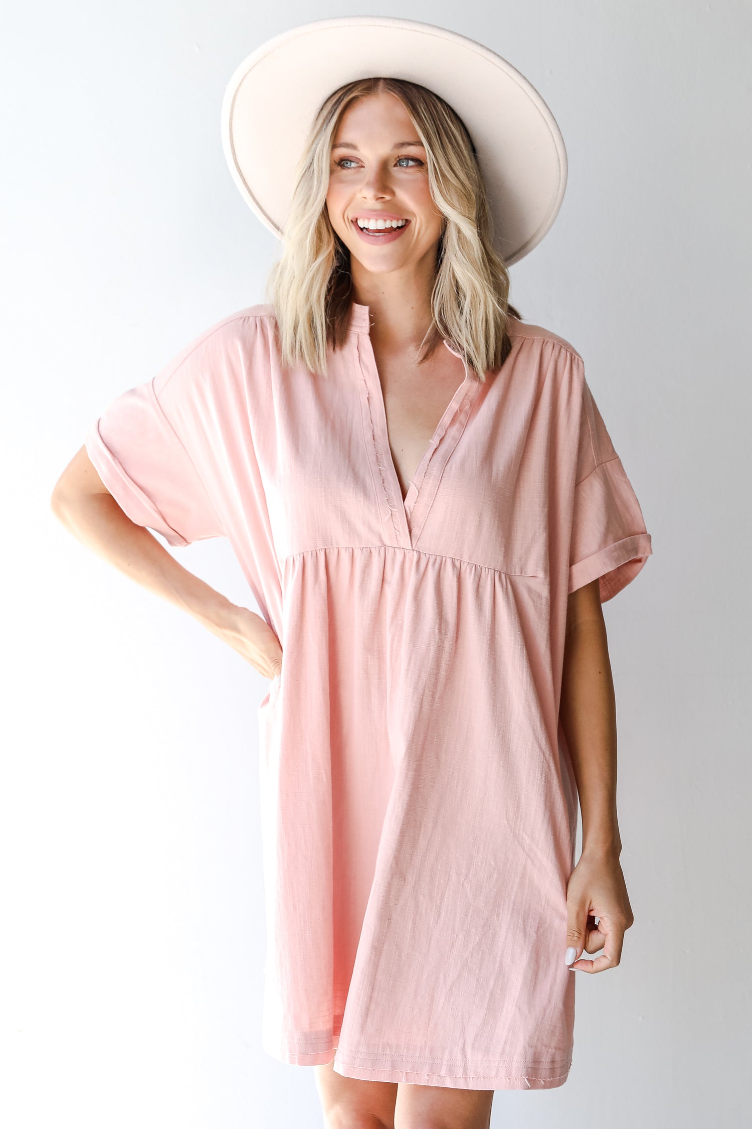 Babydoll Dress on model