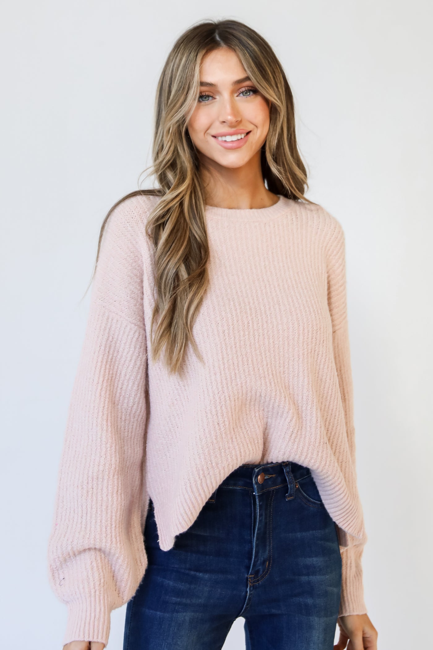 blush Sweater on model