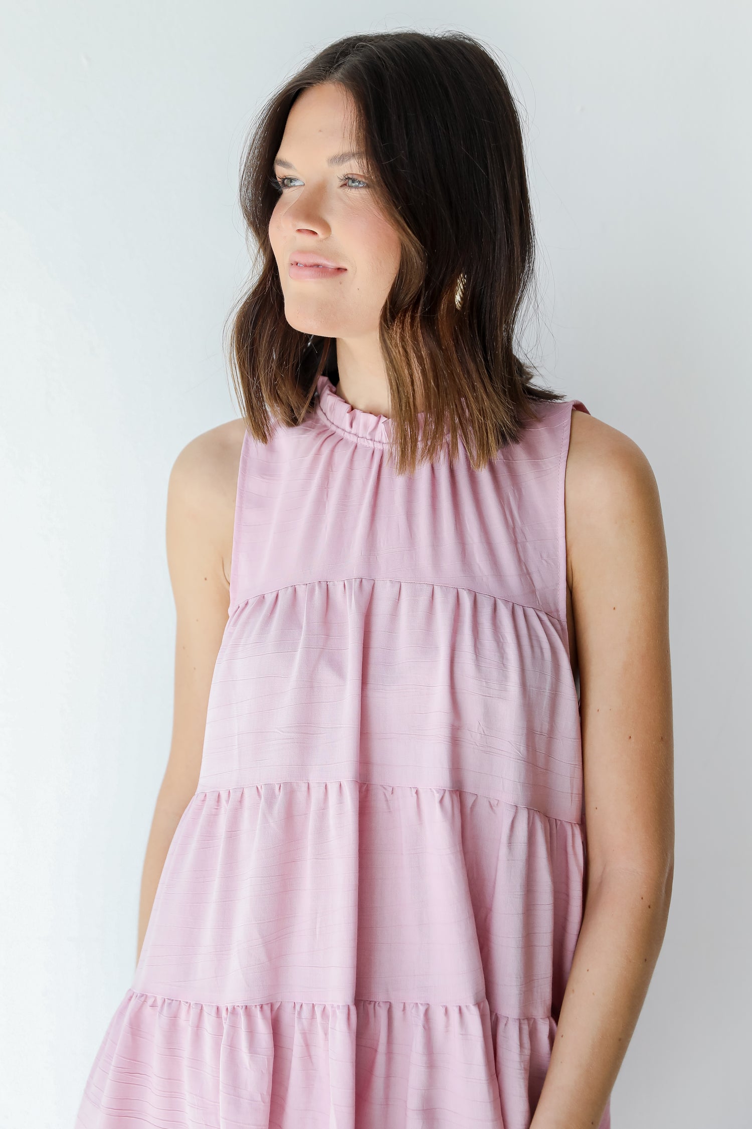 Tiered Mini Dress close up