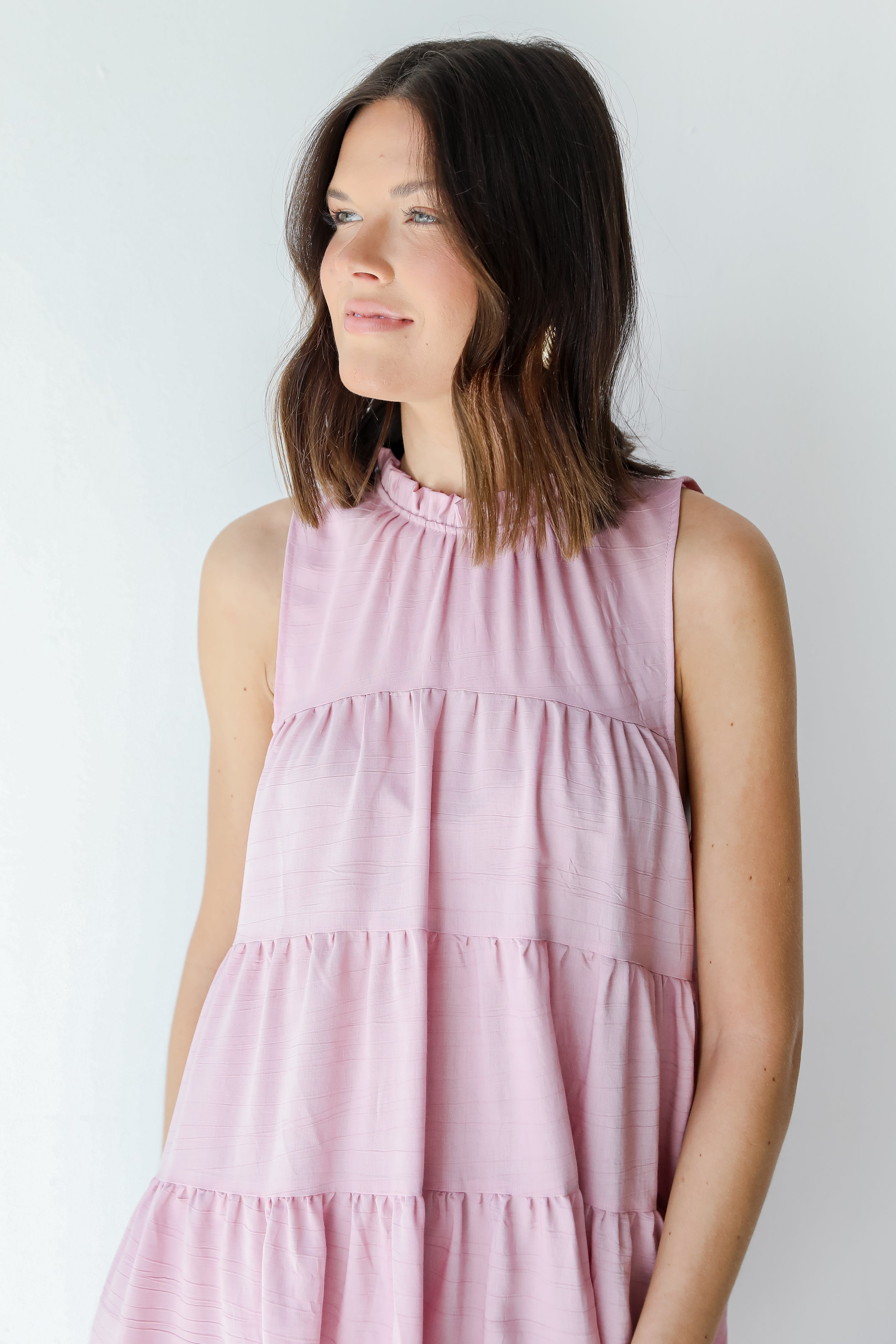 Tiered Mini Dress close up