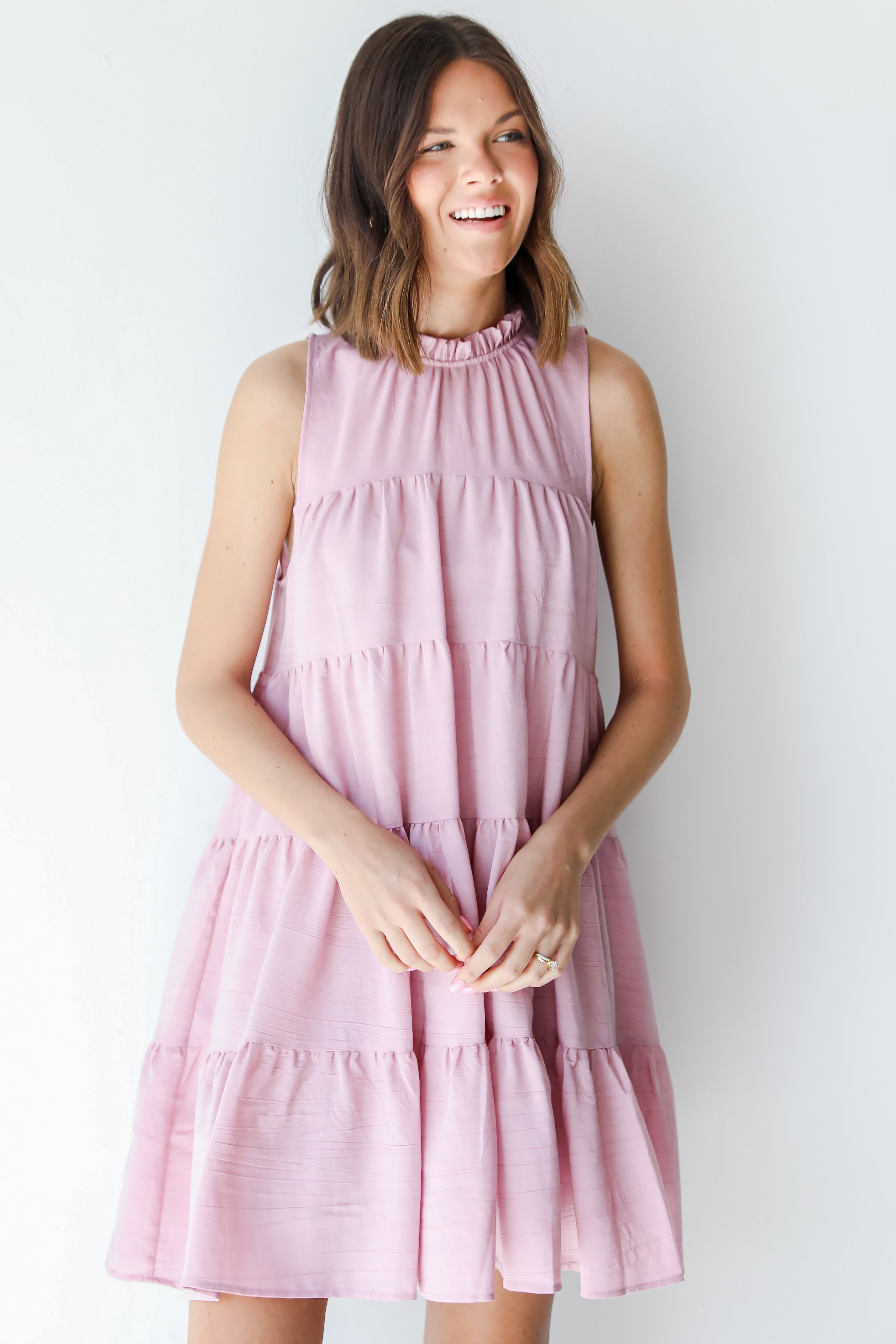 Tiered Mini Dress front view