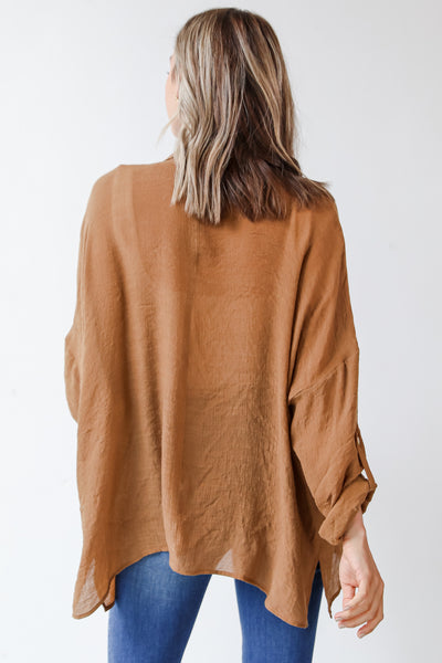 camel blouse back view
