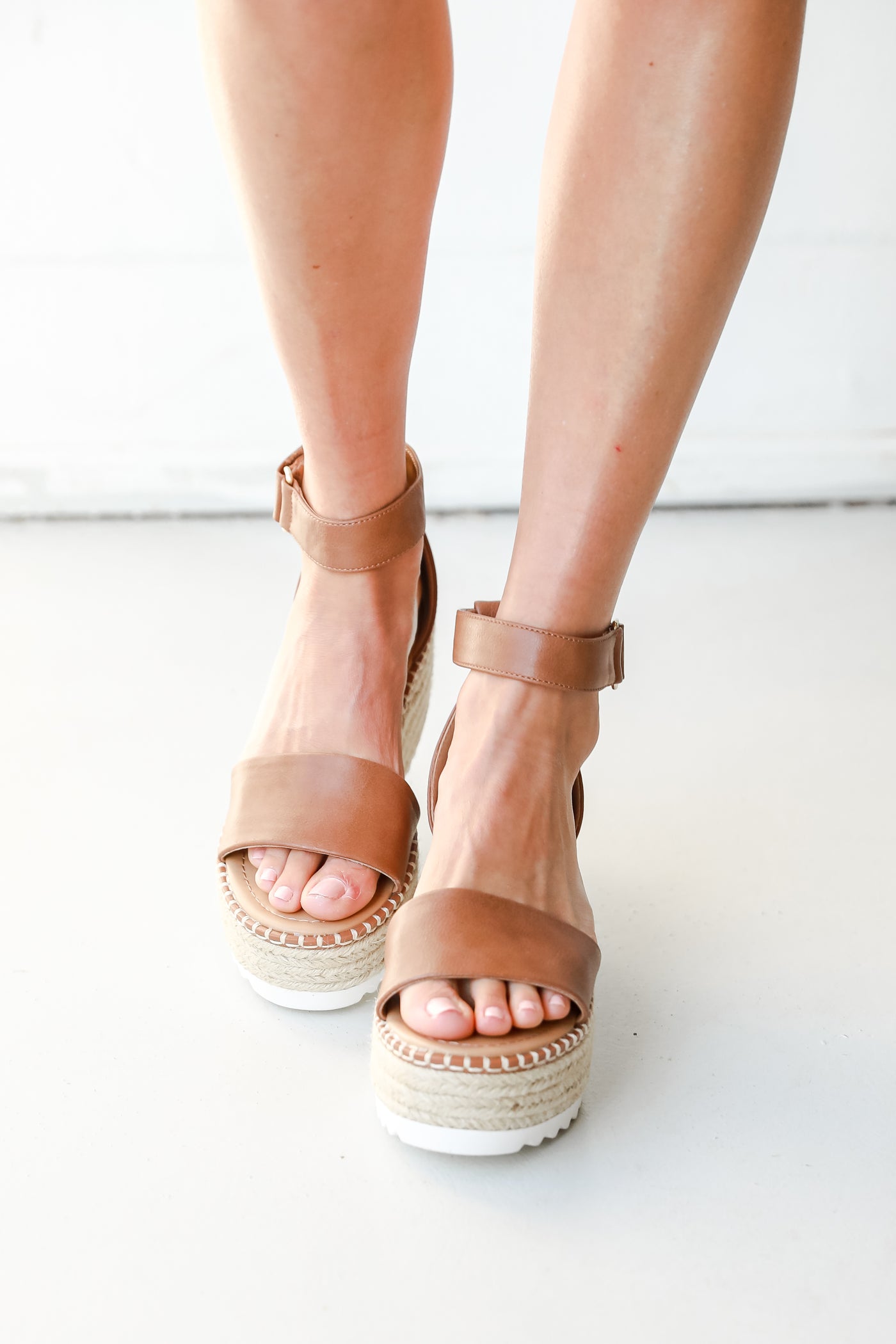 Platform Espadrille Sandals on model
