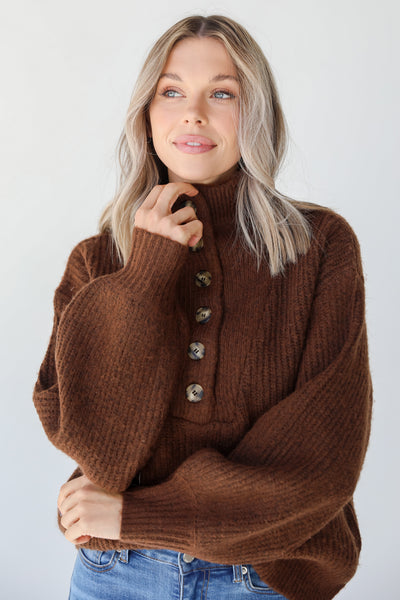brown Sweater front view